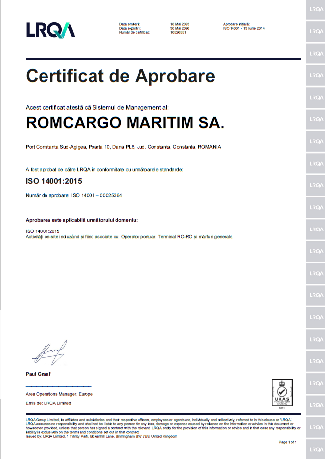 ISO 14001 ROMANA